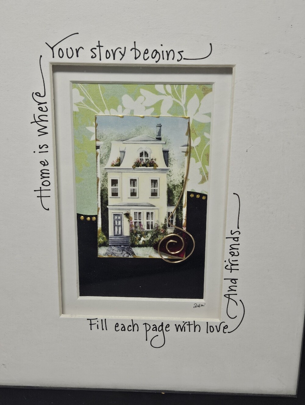 Julie Goodin Calligraphy & Mixed Media Art Artist Print Picture Home is Where... - Picture 3 of 6